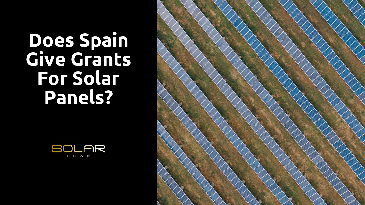 Does Spain give grants for solar panels?