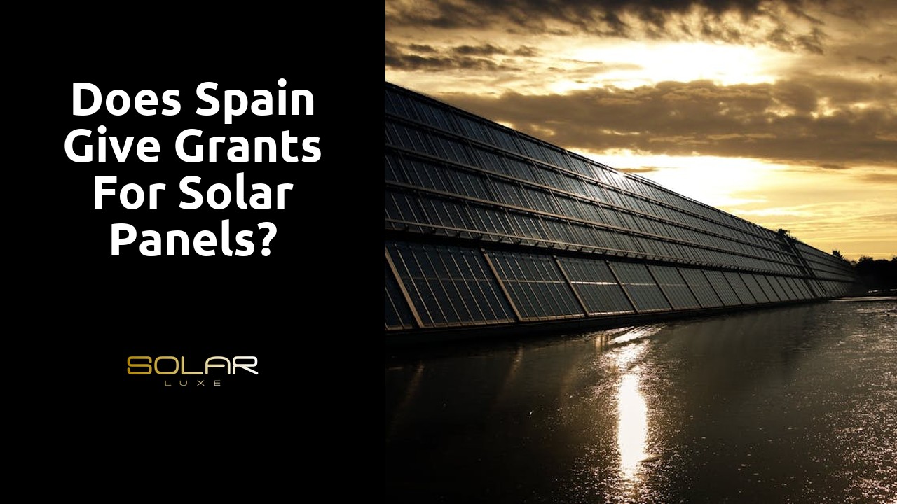 Does Spain give grants for solar panels?