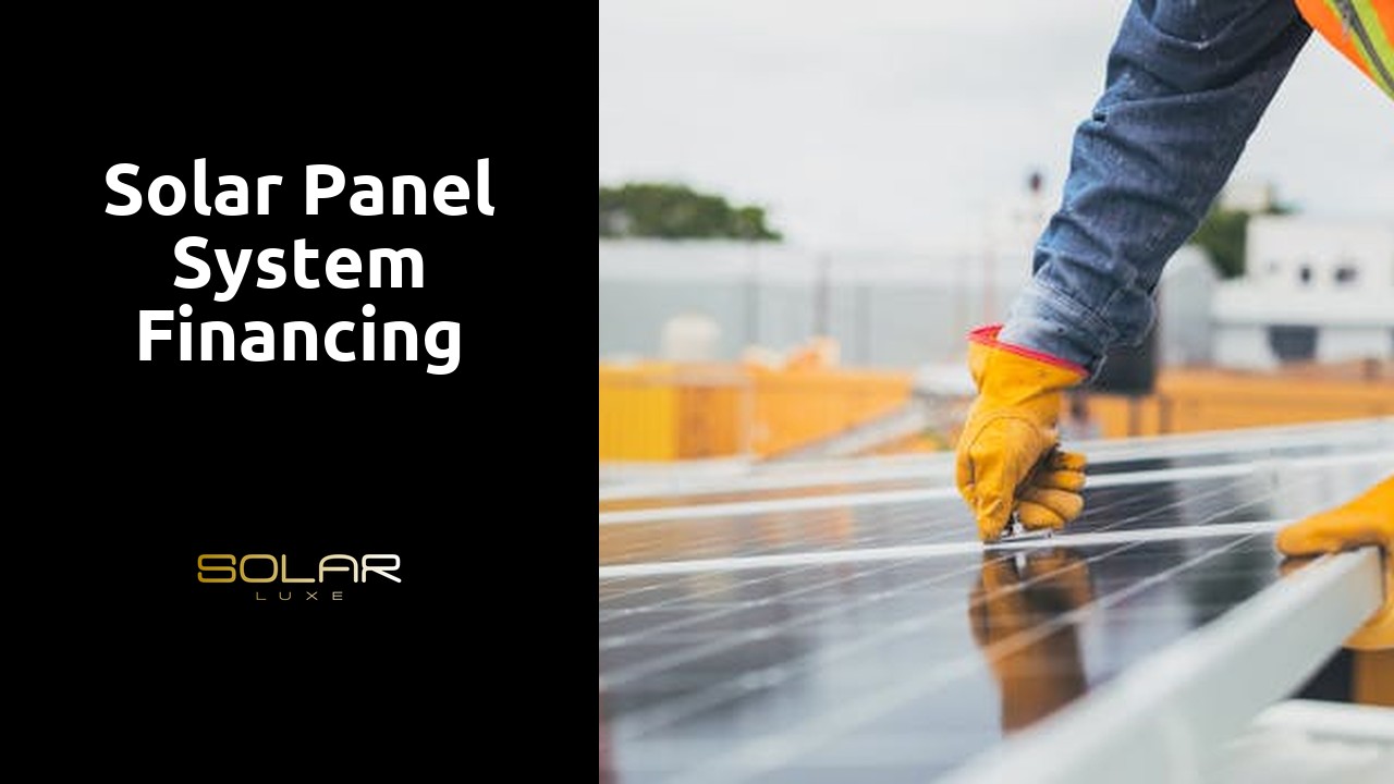 Solar Panel System Financing